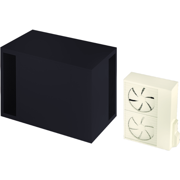 Evolar Geluidreducerende Warmtepomp omkasting Zwart XL Silent-Splus -19dB