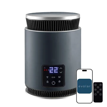 Evolar EVO-PTC360G Elektrische Kachel - Keramisch - Met thermostaat - Wifi - Grijs